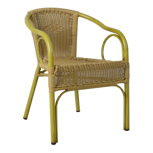 [4741243186347] Puutarhatuoli BAMBUS, alurunko polyrottingilla, bambujäljitelmä, pinottava, vaaleanruskea