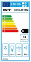 Unit UCH-5017M Liesituuletin aktiivihiilisodattimella 50cm, valkoinen