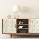 RoomMates Peel&amp;Stick sisustustapetti Stripped Hexagon White/Gold