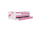 Babydreams lastensänky säilytyslaatikolla 160x80cm – Yksisarvinen, vaaleanpunainen