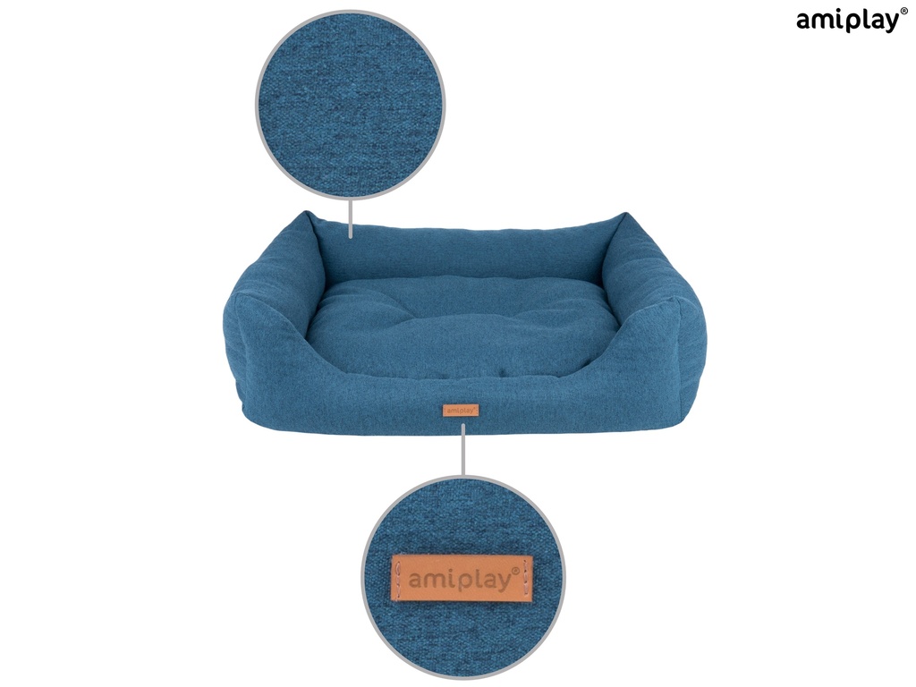 Amiplay Montana koiranpeti sohva L 78x64x19cm sininen