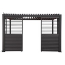 Adjustable louvers wall for gazebo MIRADOR-111 3m, dark grey