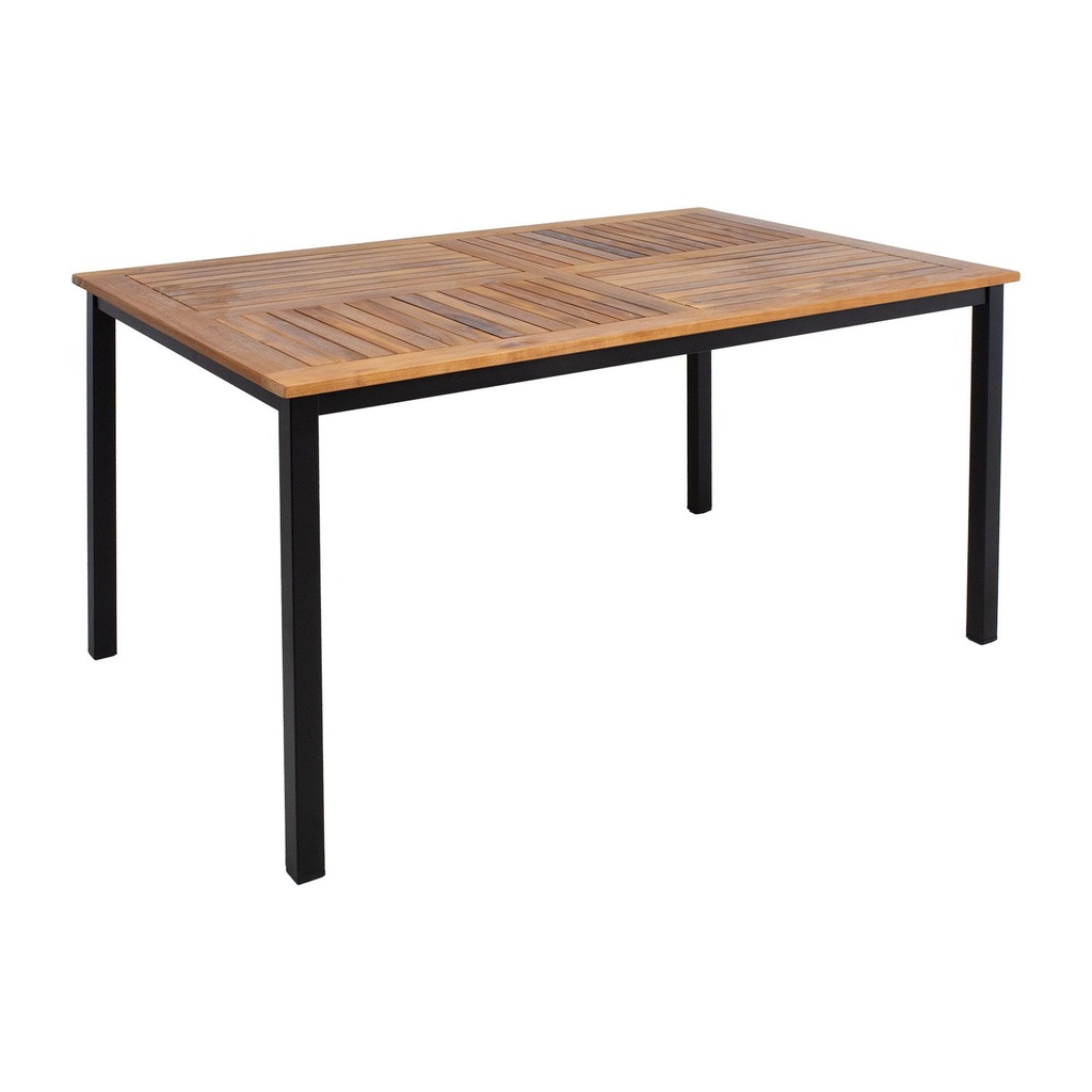 Puutarharyhmä DALYA pöytä + 4 tuolia, ruskea/musta