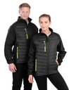 Result Unisex Compass topattu softshell-takki, musta/lime 3XL