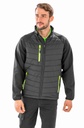 Result Unisex Compass topattu softshell-takki, musta/lime 3XL