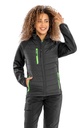 Result Unisex Compass topattu softshell-takki, musta/lime 3XL