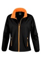 Result Naisten Core softshell-takki, musta/oranssi L