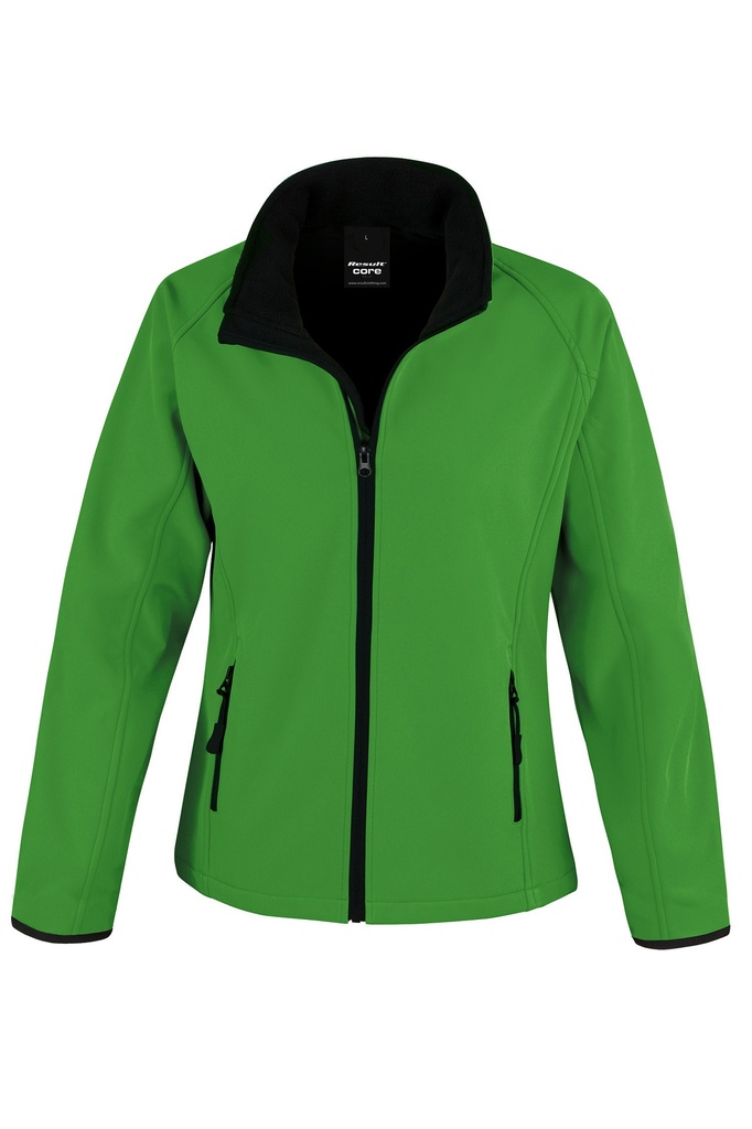 Result Naisten Core softshell-takki, vihreä L