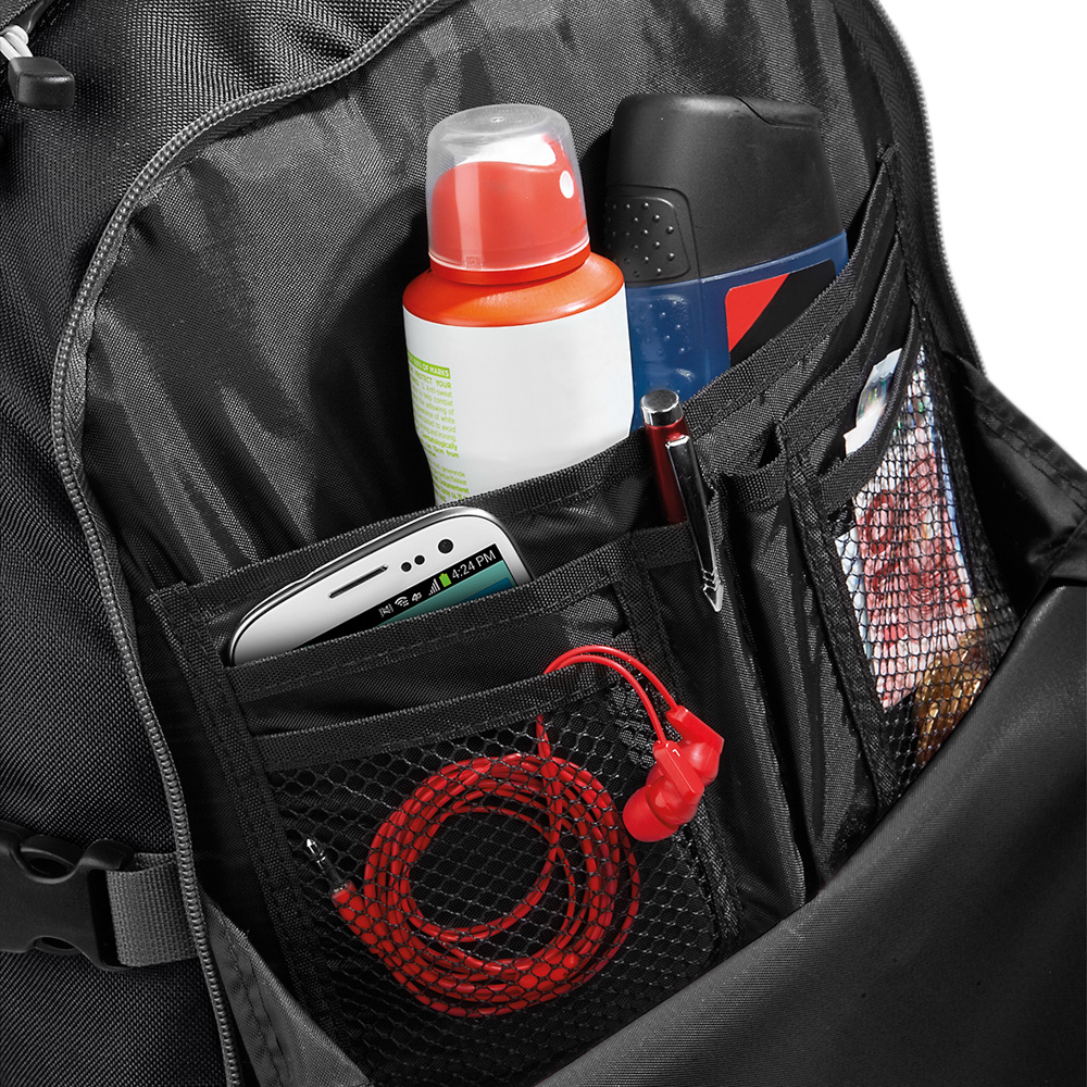 Bagbase Athleisure Pro Tietokonereppu mediataskulla, musta 18L