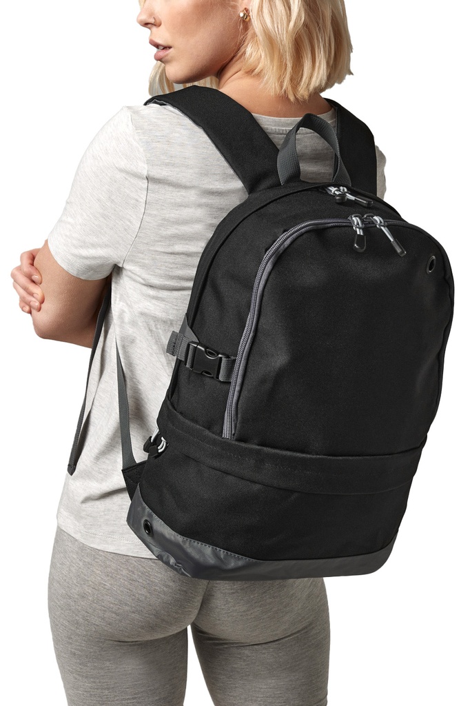 Bagbase Athleisure Pro Tietokonereppu mediataskulla, musta 18L