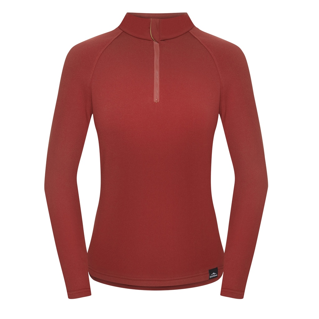 Fjord Nansen Vik 1/4 Zip pitkähihainen paita naisille S, punainen