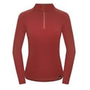 Fjord Nansen Vik 1/4 Zip pitkähihainen paita naisille S, punainen
