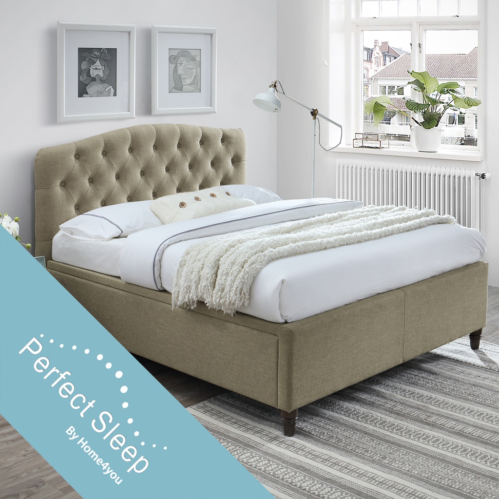 Sänky ZETA 160x200cm patjalla HarmonyDuo, beige