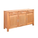 Lipasto CHICAGO NEW 3 laatikkoa/ovea, viilutettu, ruskea