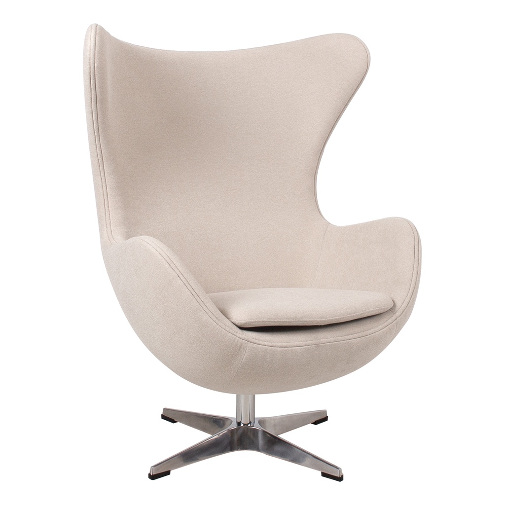 Nojatuoli GRAND STAR muovirunko metallijalalla, kangasverhoilu, beige