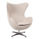 Nojatuoli GRAND STAR muovirunko metallijalalla, kangasverhoilu, beige
