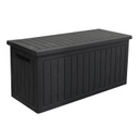 Säilytyslaatikko PRAIA 143x67.5x60.5cm, lukittava, muovirunko teräsvahvikkein, musta