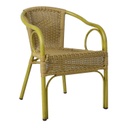 Puutarhatuoli BAMBUS, alurunko polyrottingilla, bambujäljitelmä, pinottava, vaaleanruskea