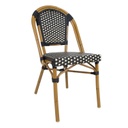 Puutarhatuoli BAMBUS, alurunko polyrottingilla, bambujäljitelmä, pinottava, musta/ruskea