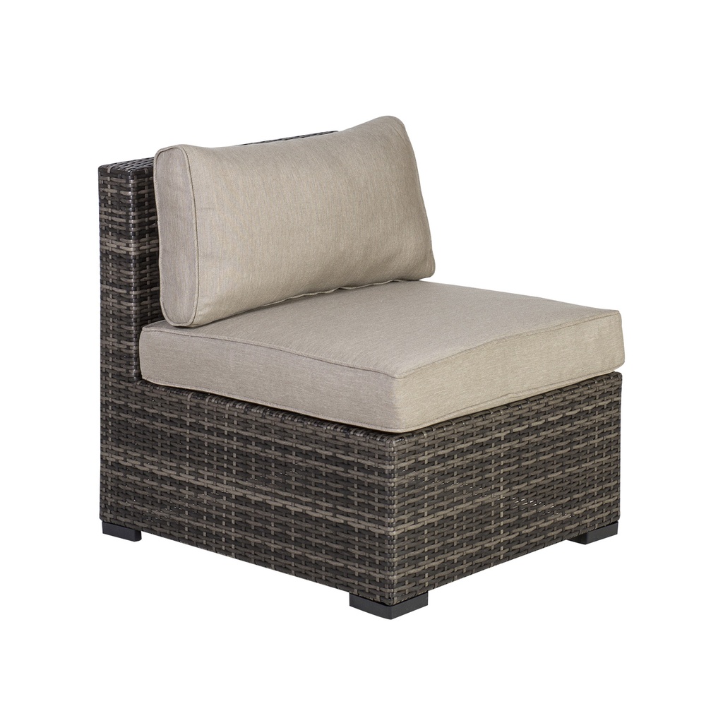 Moduulisohva SEVILLA keskiosa, alurunko polyrottingilla, tummanruskea/beige