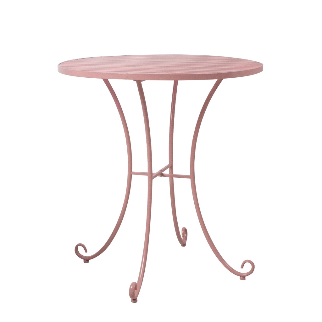 Pöytä ROSY pyöreä 70cm, takorautarunko, pinkki