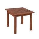 Apupöytä BORDEAUX 50x50xK50cm, merantirunko, säänkestävä, tummanruskea