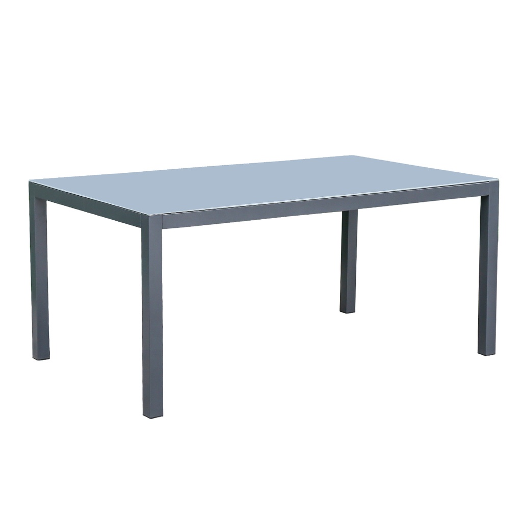 Pöytä AMALFI 160x90xK74cm alumiinia, harmaa