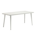 Pöytä WALES 160x80xK75.5cm alumiinia, valkoinen