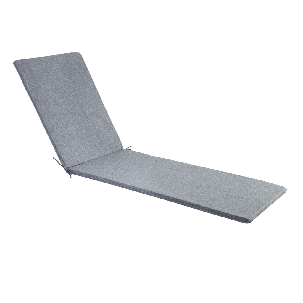 Aurinkotuolin pehmuste SIMPLE GREY 55x195x3cm polyesteria, harmaa