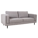 Sohva LISBON 3-paikkainen, teräsrunko, kangasverhoilu, harmaa