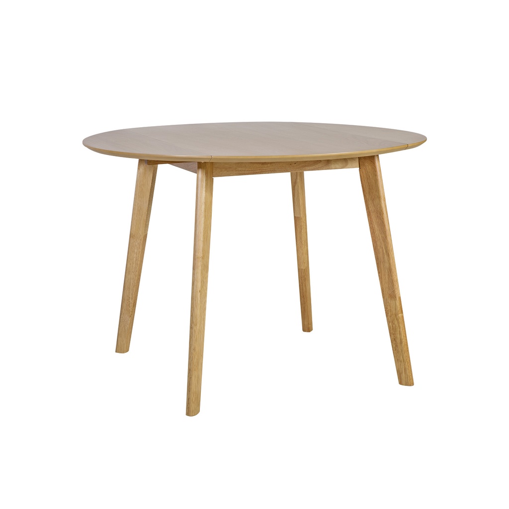 Ruokapöytä JAXTON pyöreä 106cm, kumipuurunko, viilutettu, vaaleanruskea