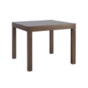Ruokapöytä TIFANY 90+90x90xK75,5cm, viilutettu, jatkettava, tummanruskea