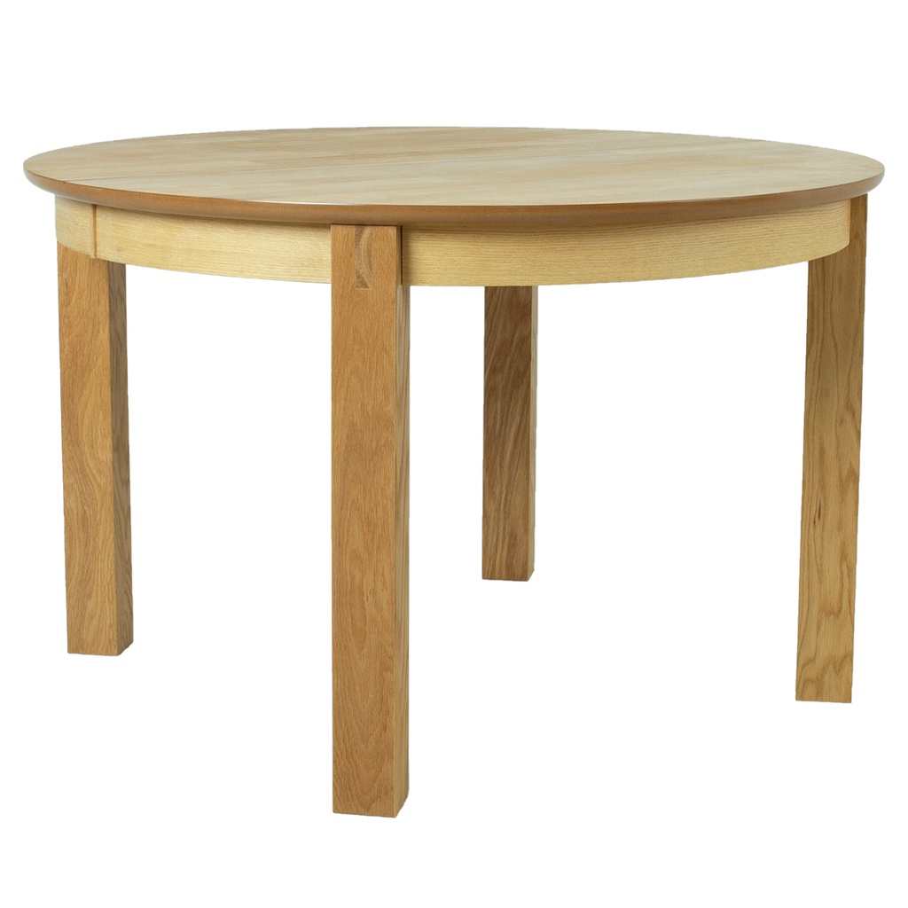 Ruokapöytä CHICAGO NEW pyöreä 120cm viilutettu puurunko, jatkopalalla, ruskea