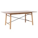 Ruokapöytä EMERALD 180x90xK75cm kumipuurunko, viilutettu, ruskea