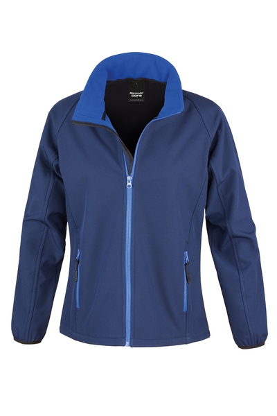 Result Naisten Core softshell-takki, tummansininen/sininen XXL