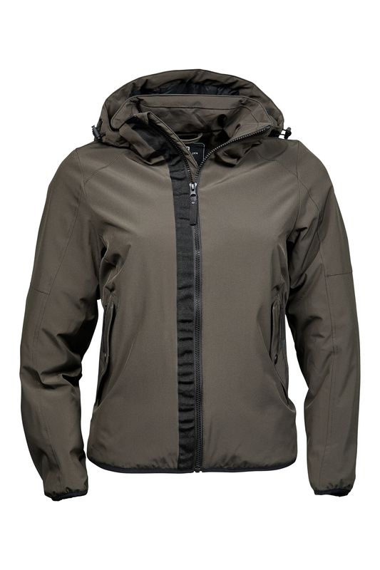 Tee Jays Naisten Urban Adventure ulkoilutakki kalvolla, oliivi/ruskea S