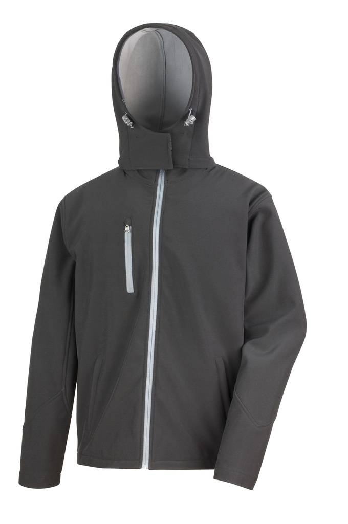 Result Miesten Hupullinen TX performance softshell-takki kalvolla, musta S