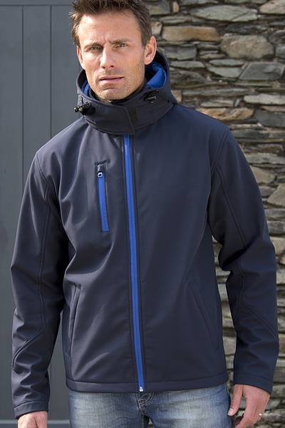 Result Miesten Hupullinen TX performance softshell-takki kalvolla, tummansininen S