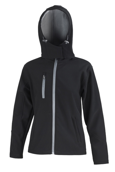 Result Naisten Hupullinen TX performance softshell-takki kalvolla, musta XS