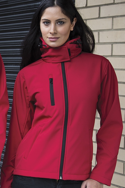 Result Naisten Hupullinen TX performance softshell-takki kalvolla, punainen M