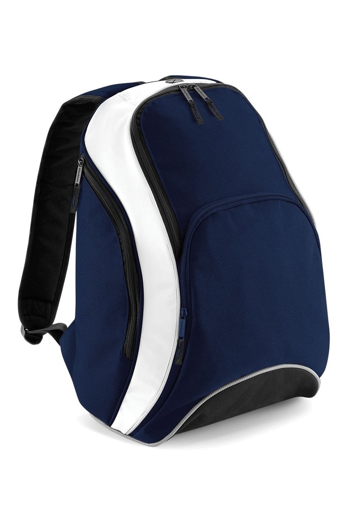 Bagbase Teamwear Reppu mediataskulla, tummansininen/valkoinen 21L
