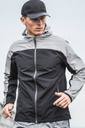 Tombo Unisex Heijastava Hi-Vis -takki hupulla, musta/harmaa L