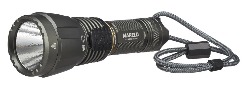 Mareld Nimbus 3000RE Taskulamppu alurungolla, ladattava IP66, musta