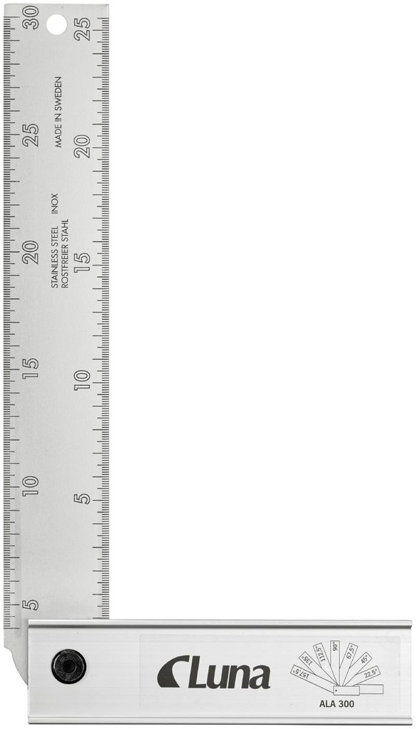 Luna Tools Säädettävä suorakulma 30cm, alumiinia