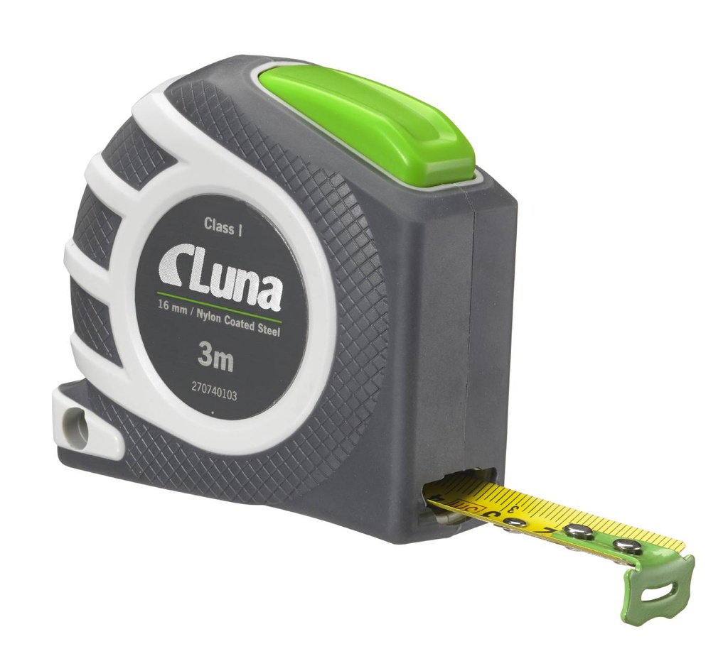 Luna Tools LAL Mittanauha terästä 5m, toleranssi 1lk, Auto Lock, ABS-kotelo