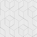 RoomMates Liimaa &amp; Irrota -tarratapetti Striped Hexagon White/Grey