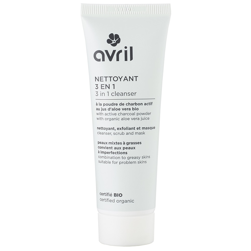 Avril Organic 50 ml Aktiivihiilinaamio 3in1