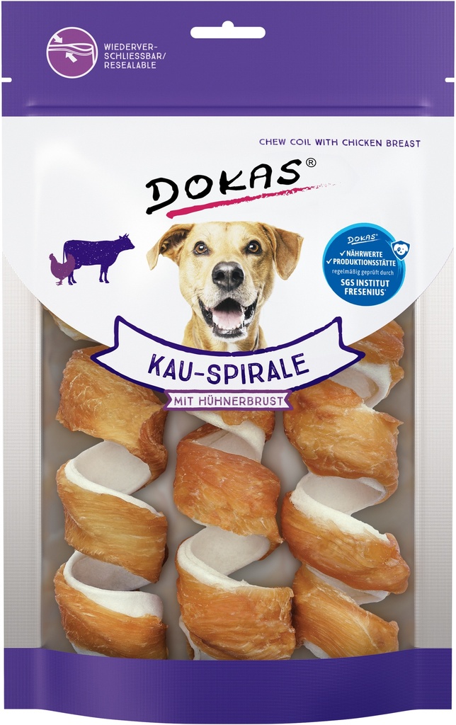 Dokas koiran puruspiraali kana 3kpl 110 g