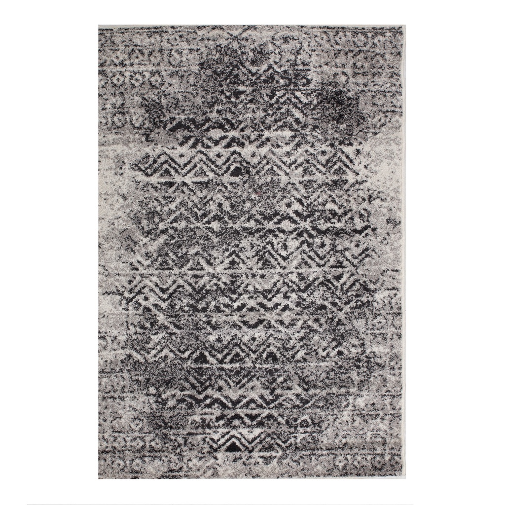 Matto LOTTO-3, 133x190cm, musta/valkoinen
