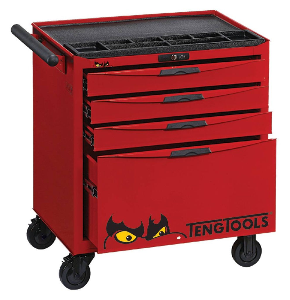 Teng Tools asennusvaunu 4ltk lukolla, ABS-kansi TCW804N